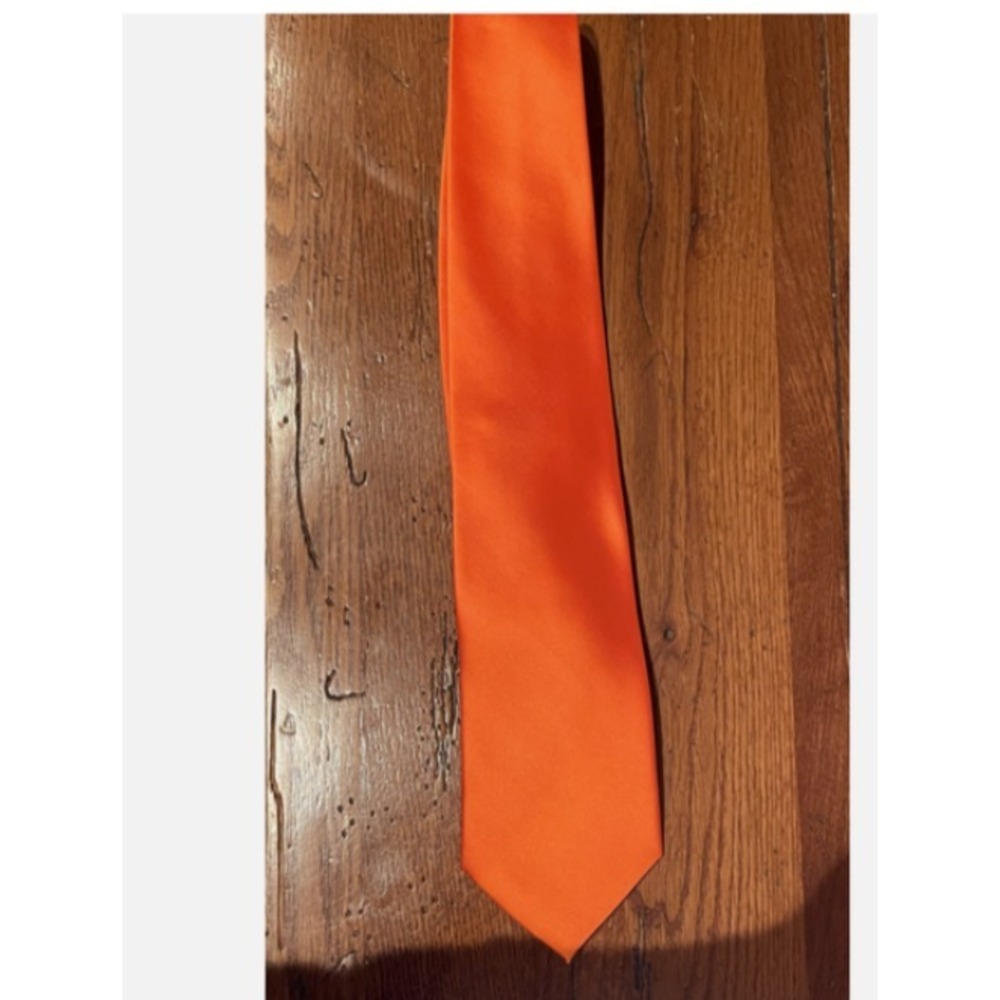 Alexander Logan Neckwear Solid Orange Men's Neck tie 59" Long